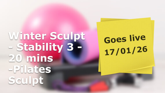 Winter Sculpt - Stability 3 - 20 mins -Pilates Sculpt Catch Up